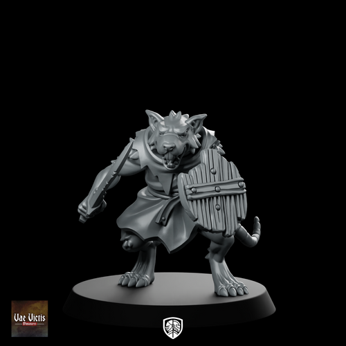 Ratman Pre Built 03 Miniatures Ratman Warrior