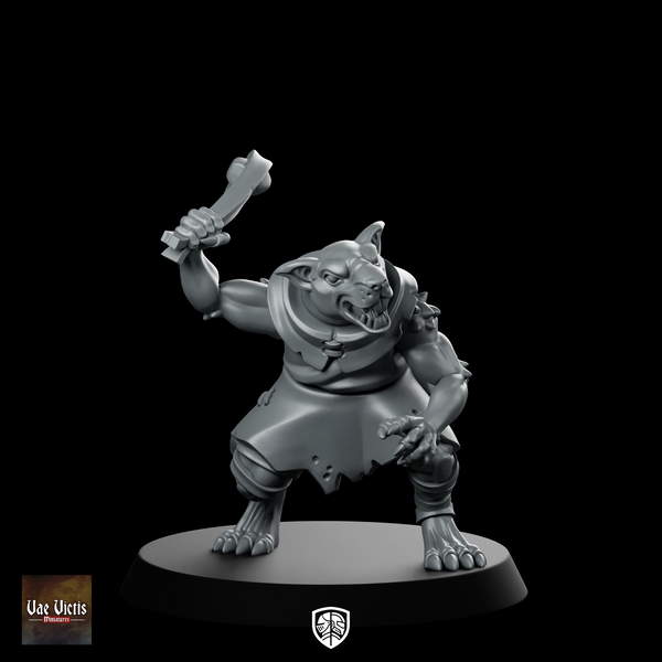 Ratman Pre Built 05 Miniatures Ratman Boneclub