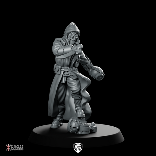 Raven Miniature Hooded Skeleton Rogue