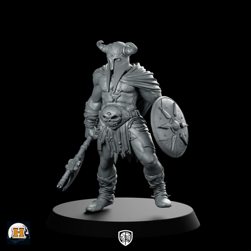 Rorik Ironveil 32 Miniature Horned Skull Warrior