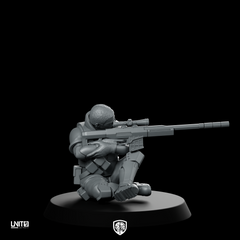 Sakurai V1 Miniature Sci Fi Soldier Kneeling