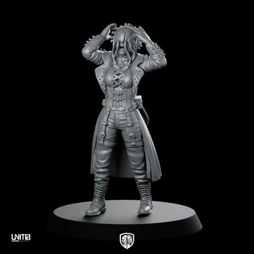 Scarlett “Neon Fury” Blaze V2 Product Render - UNIT9 - We Print Miniatures