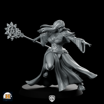 Selvara Vuurvlam 32 Miniatuur Vrouwelijke Tovenares Arcane