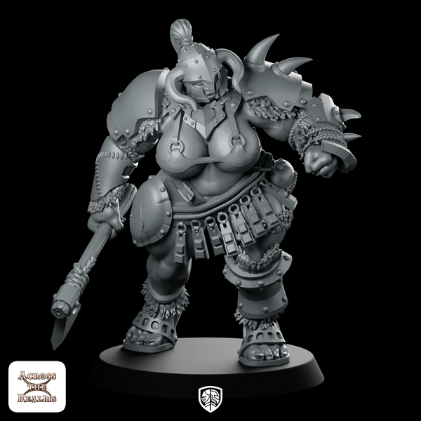 She Ogre Champion Miniature Horned Gladiatrix