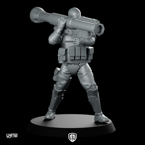 Shiba V1 Miniature Sci Fi Heavy Trooper