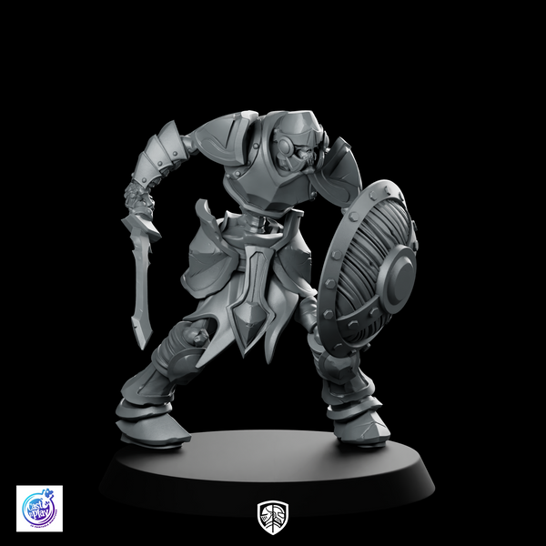 Shield And Sword Skeleton Miniature Skeletal Gladiator