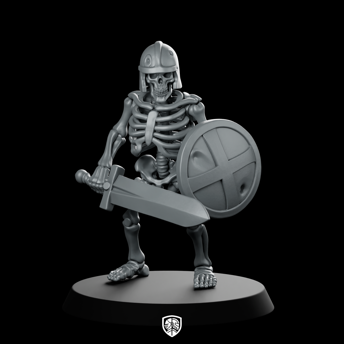 Skeleton Warrior With Sword And Shield Miniature