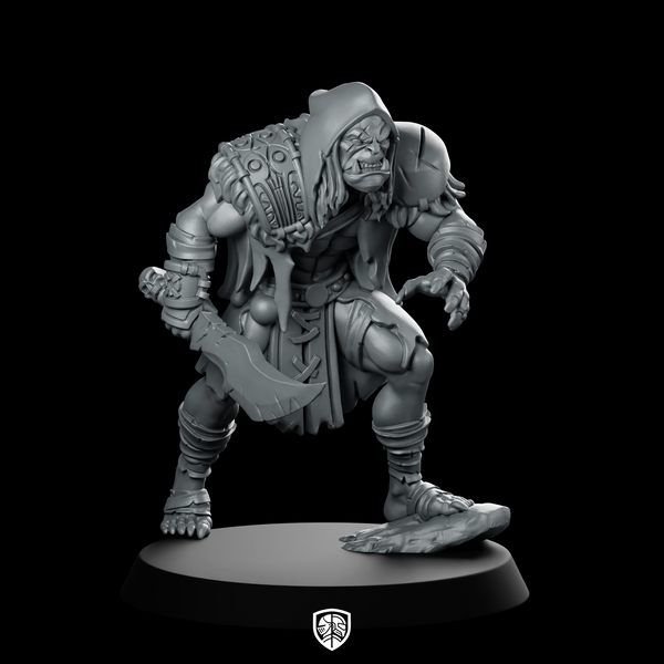 Slice One Piece Miniature Hooded Orc Raider