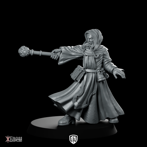 Sorcerer1 Repaired 1 Hooded Wizard Mage Sorcerer