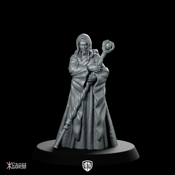 Sorcerer 3 Miniature Hooded Sorcerer