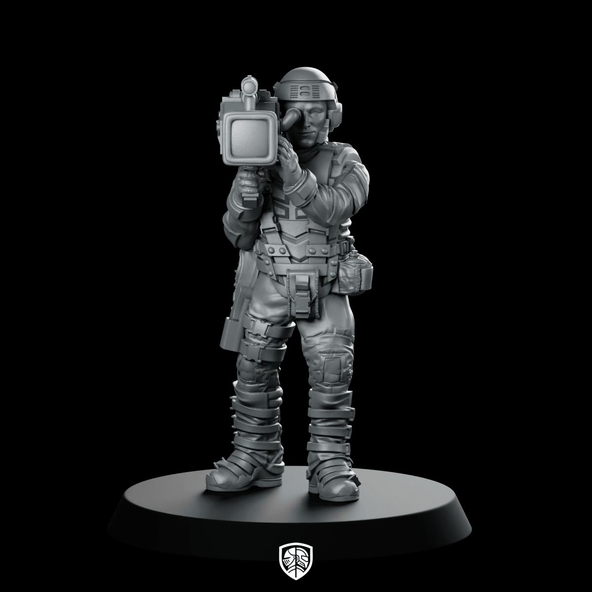 Space Borne Infantry Media A Operator Gunner - Papsikels Miniatures - We Print Miniatures