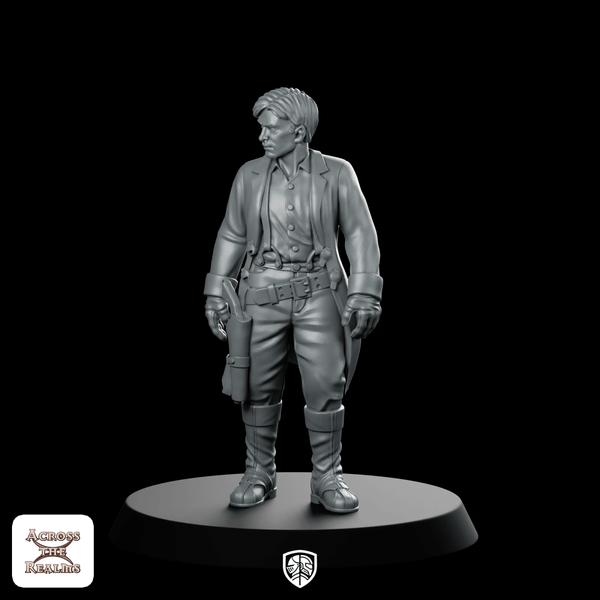 Space Captain 2 Miniature Gunslinger Outlaw - Across The Realms - We Print Miniatures