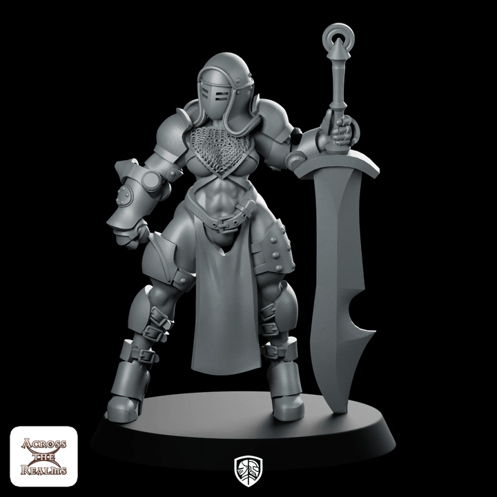 Steel Nun 1 Miniature Armoured Knight Sword