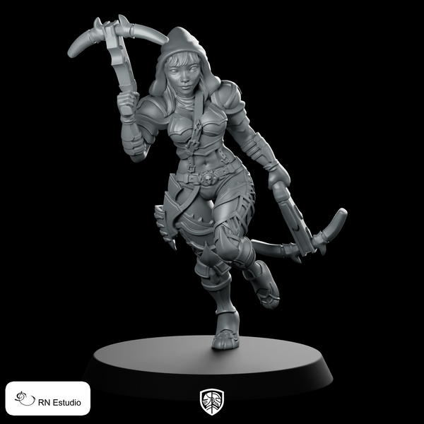 Vanel One Piece Miniature Hooded Huntress Crossbows