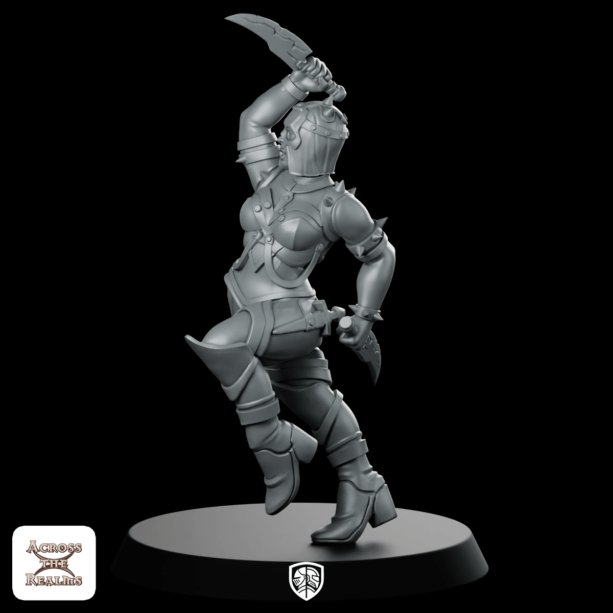 Veilborn Assassin 1 Miniature Knife Duelist - Across The Realms - We Print Miniatures