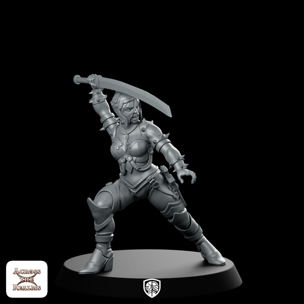 Veilborn Assassin 2 Miniature Cyber Gladiator Duelist
