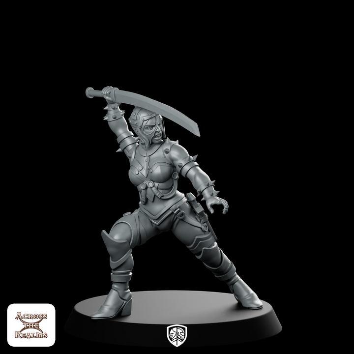 Veilborn Assassin 2 Miniature Cyber Gladiator Duellist
