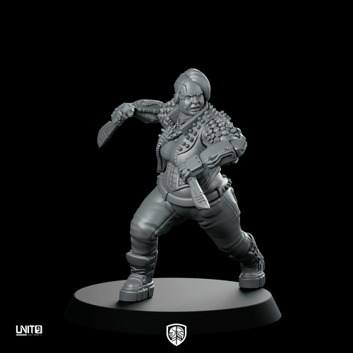 Vera “Noise Widow” Kross V1 Product Render - UNIT9 - We Print Miniatures