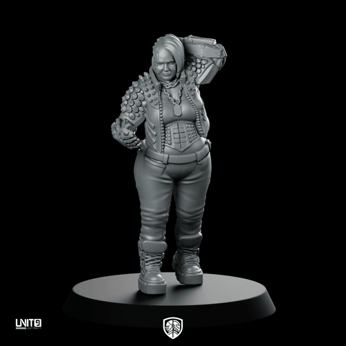 Vera “Noise Widow” Kross V2 Product Render - UNIT9 - We Print Miniatures