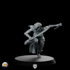 Violet Miniature Warrior Blade Dancer Rogue