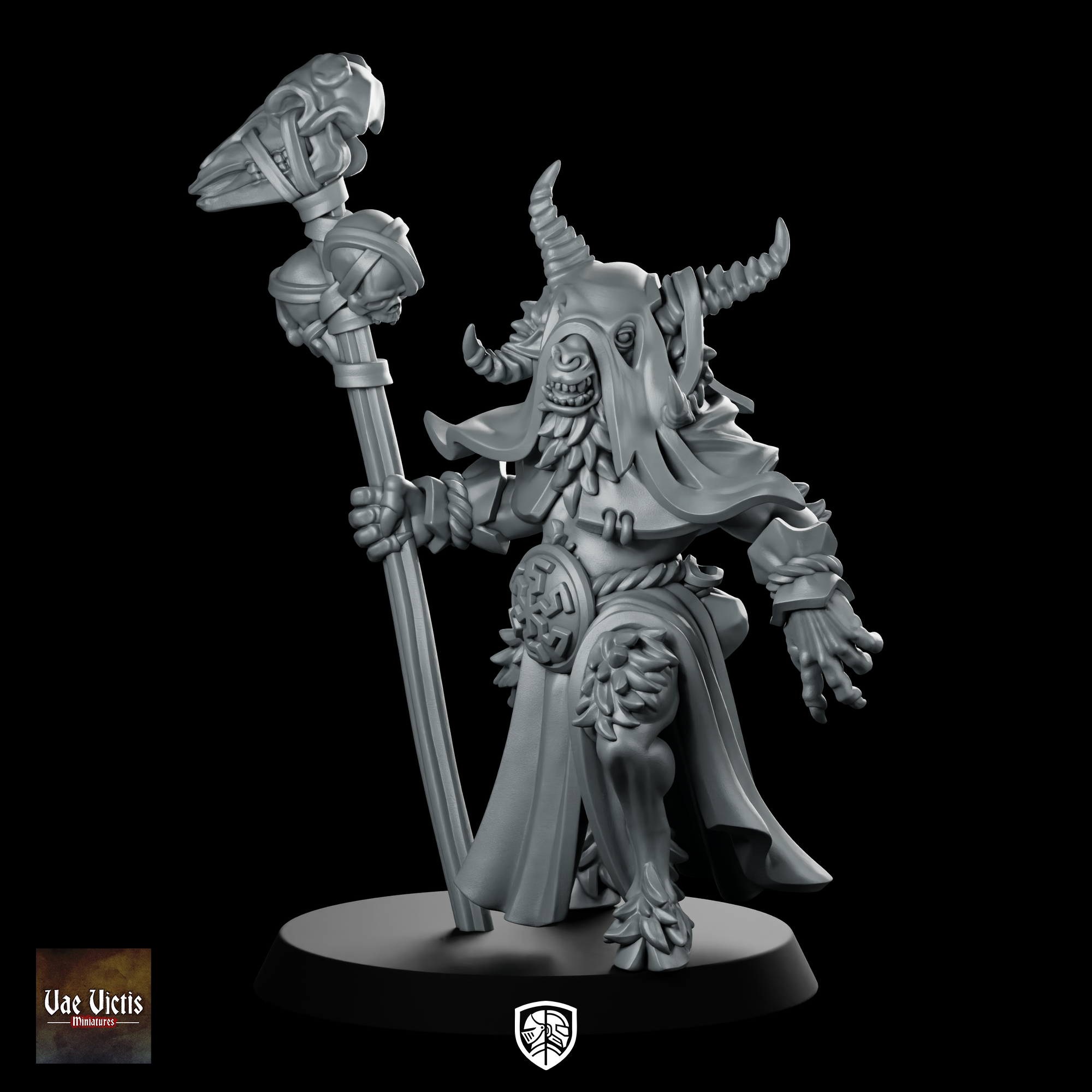 Vvm June 26 Shaman Beastwarrior Miniatures Horned