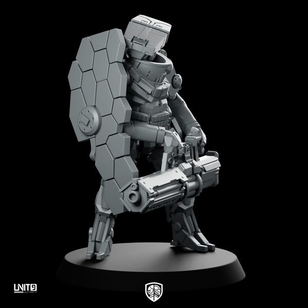 Wardog 3V2 Resin Miniature Armoured Soldier Heavy