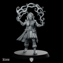 Warlock Woman Miniature Elven Spellcaster Sorceress