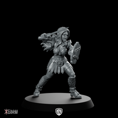 Warrior Amazon Female Barbarian Miniature