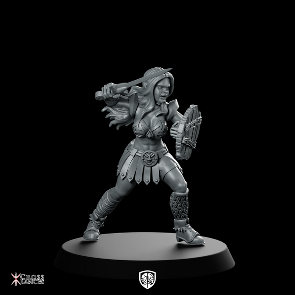 Warrior Amazon Female Barbarian Miniature