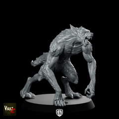 Werewolf Miniature Savage Lupine Beast Resin