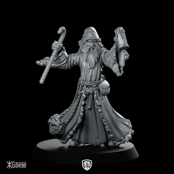 Wizard Christmass Miniature Wizard Mage Alchemist - CrossLances - We Print Miniatures