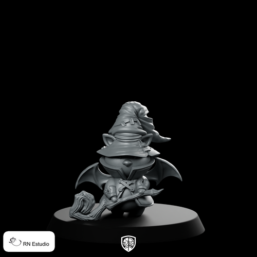 Wizzy (Batomon Wizard) Chibi Cat Witch Miniature