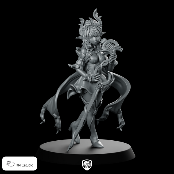 Wuwa Ciaccona Product Render Miniature Bard Elf