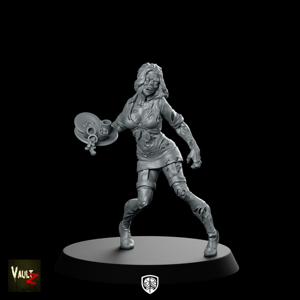 Zombie2 Miniature Zombie Waitress Undead Female