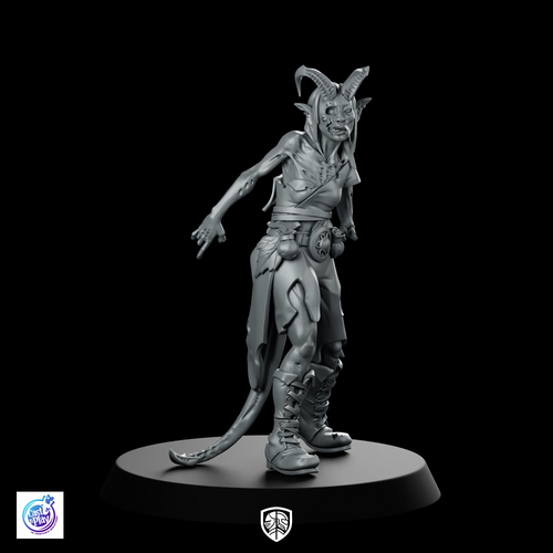 Zombie Tiefling Miniature Undead Horned Monster