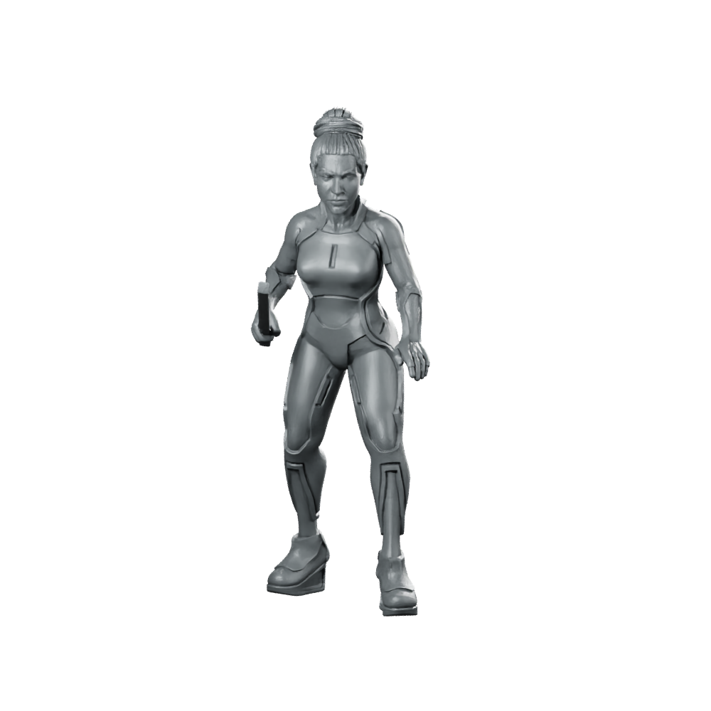 Program Armourer Gem 2 Miniature Sci-Fi Female Miniature 360 Spin 01