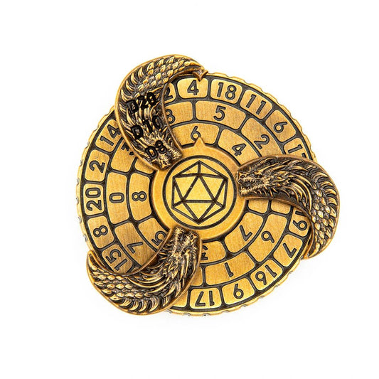Prophecy Wheel | Dice Spinner | Ancient Gold - Tabletop Dominion - We Print Miniatures