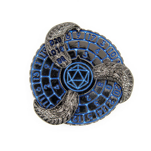 Prophecy Wheel | Dice Spinner | Black & Blue - Tabletop Dominion - We Print Miniatures