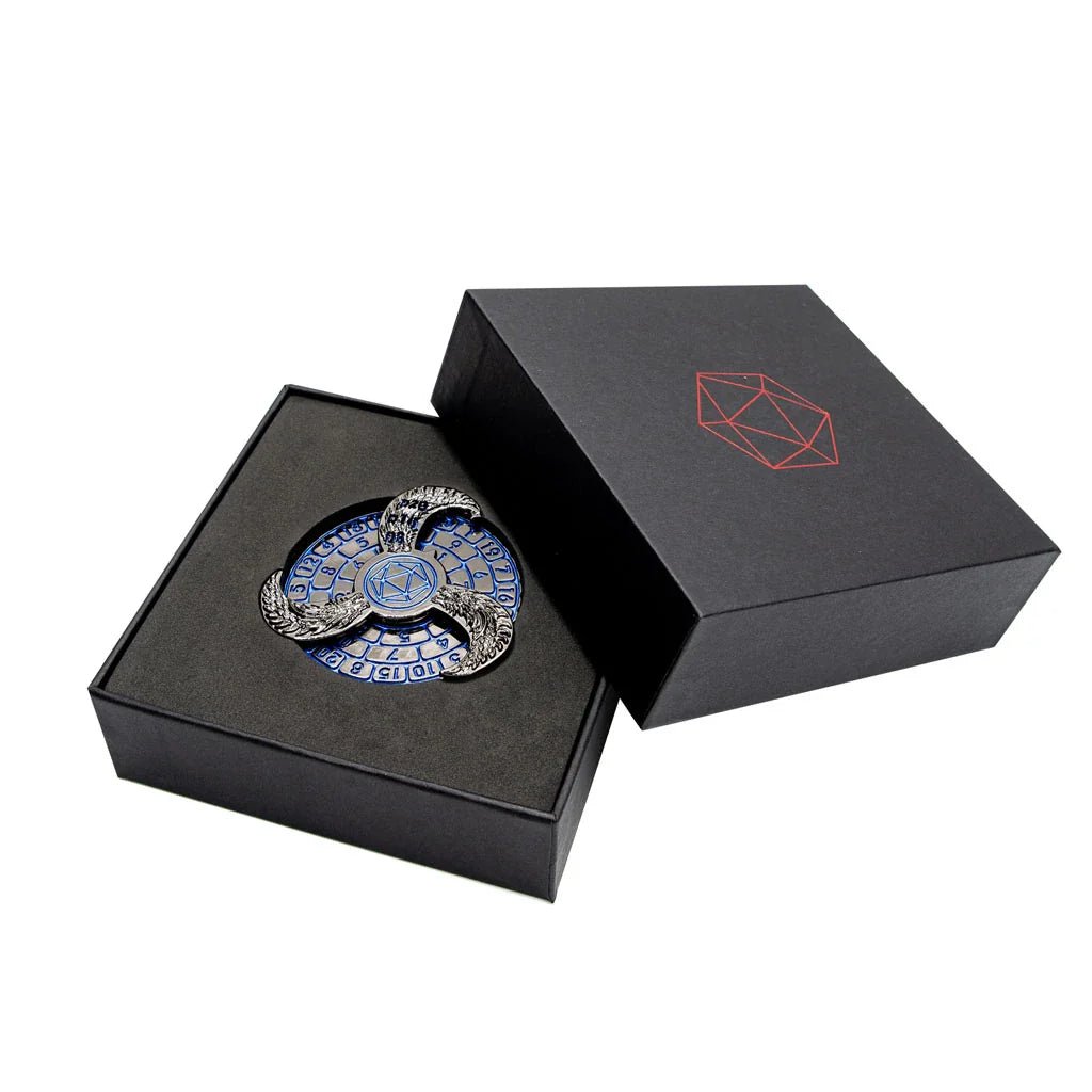 Prophecy Wheel | Dice Spinner | Black & Blue - Tabletop Dominion - We Print Miniatures