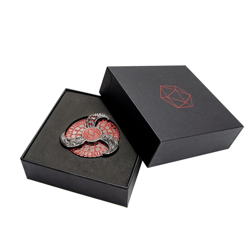 Prophecy Wheel | Dice Spinner | Black & Red - Tabletop Dominion - We Print Miniatures