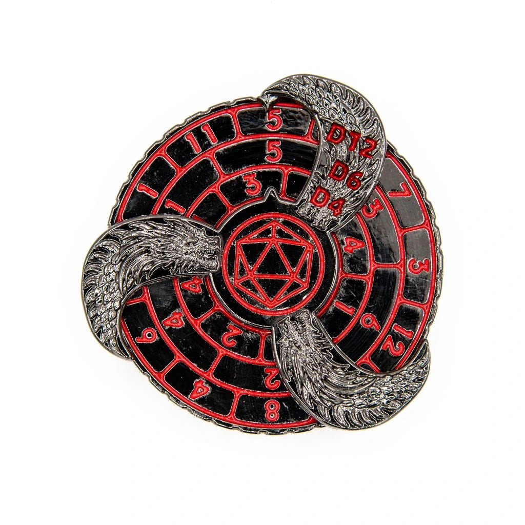 Prophecy Wheel | Dice Spinner | Black & Red - Tabletop Dominion - We Print Miniatures