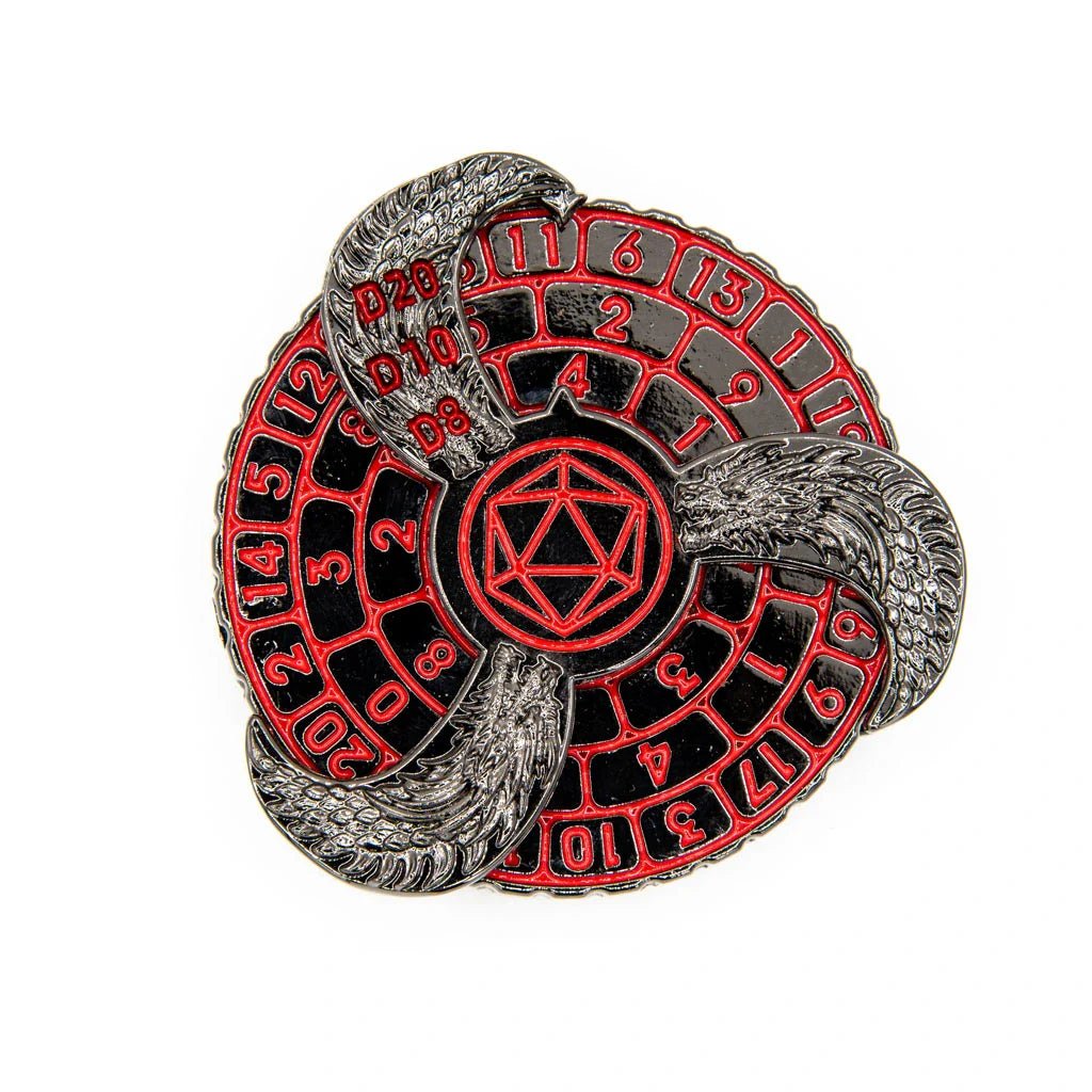 Prophecy Wheel | Dice Spinner | Black & Red - Tabletop Dominion - We Print Miniatures