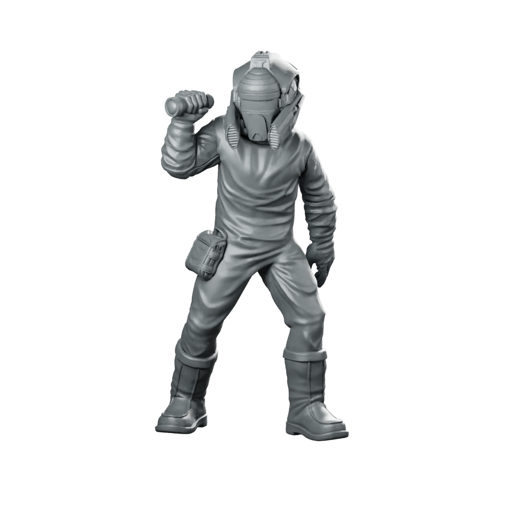 Protein Farmer 2 Miniature Hazmat Sci-Fi Villain Miniature 360 Spin 01