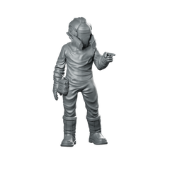 Protein Farmer 3 Miniature Sci-Fi Hazmat Smuggler Miniature 360 Spin 01