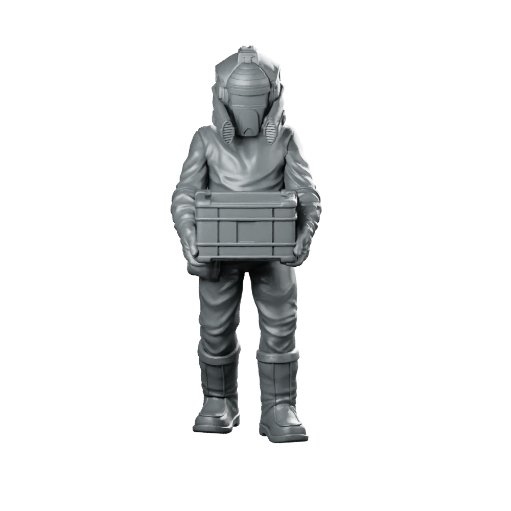 Protein Farmer 4 Miniature Hazmat Sci-Fi Smuggler Miniature 360 Spin 01