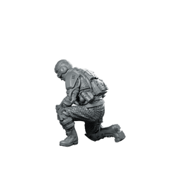 Psycho Tracers v1 Cyberpunk Miniature Kneeling Photographer Operative - Unit9 - We Print Miniatures