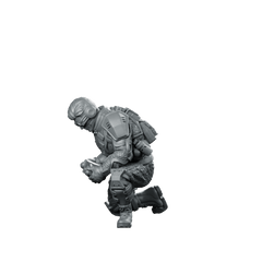 Psycho Tracers v1 Cyberpunk Miniature Kneeling Photographer Operative - Unit9 - We Print Miniatures