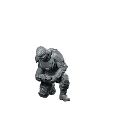 Psycho Tracers v1 Cyberpunk Miniature Kneeling Photographer Operative - Unit9 - We Print Miniatures