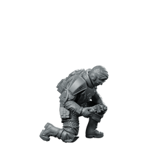 Psycho Tracers v1 Cyberpunk Miniature Kneeling Photographer Operative - Unit9 - We Print Miniatures