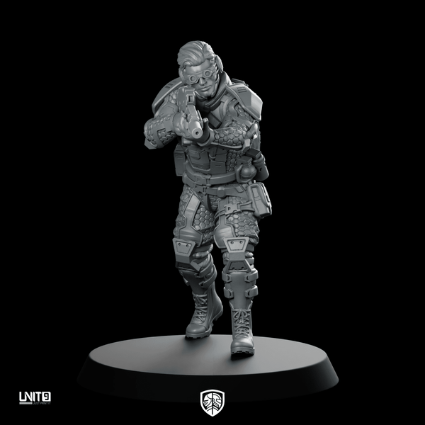 Psycho Tracers v2 Cyberpunk Miniature Rifleman Operative - Unit9 - We Print Miniatures
